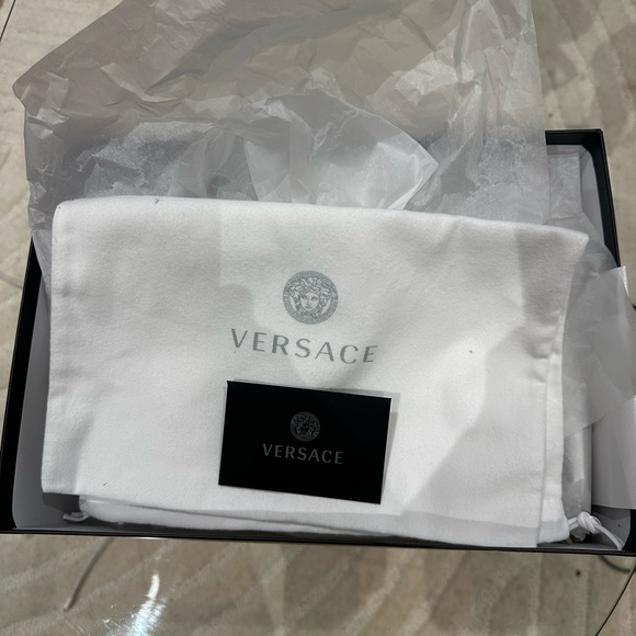 Versace Slingback Pumps Safety Pin Gold Medusa Brand New Original Box and tags - Picture 5 of 5